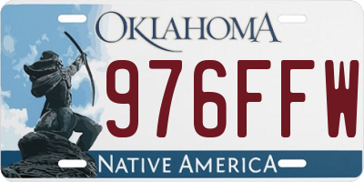 OK license plate 976FFW