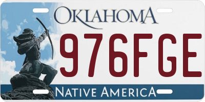 OK license plate 976FGE