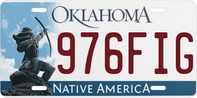 OK license plate 976FIG