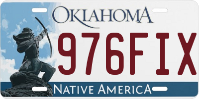 OK license plate 976FIX