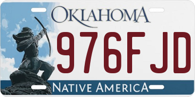 OK license plate 976FJD