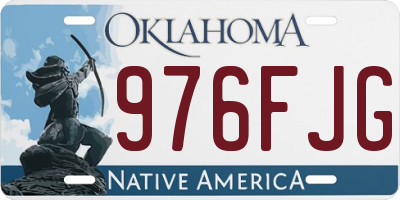 OK license plate 976FJG