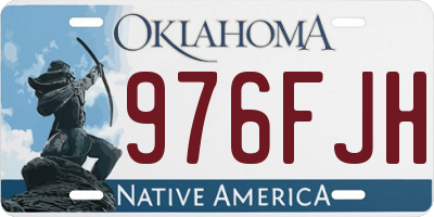 OK license plate 976FJH