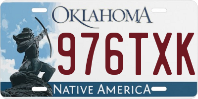 OK license plate 976TXK