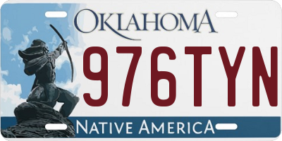 OK license plate 976TYN