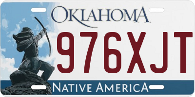 OK license plate 976XJT
