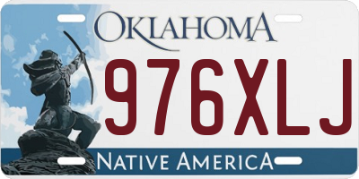 OK license plate 976XLJ