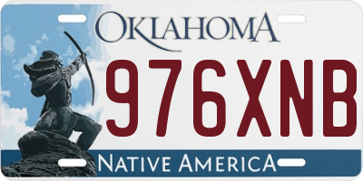 OK license plate 976XNB
