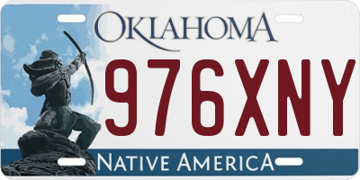 OK license plate 976XNY