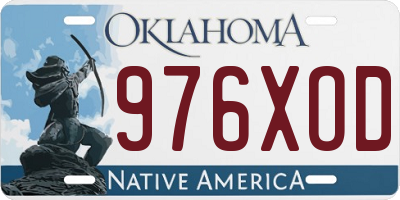 OK license plate 976XOD