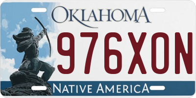 OK license plate 976XON