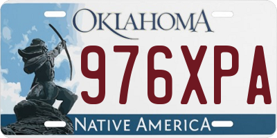 OK license plate 976XPA