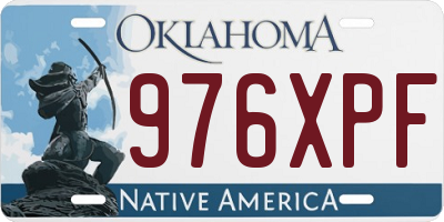 OK license plate 976XPF
