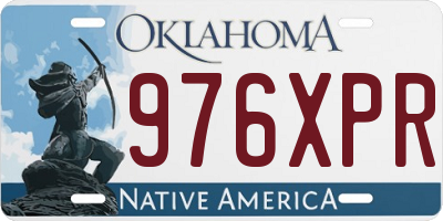 OK license plate 976XPR