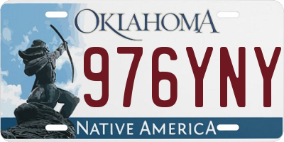 OK license plate 976YNY