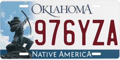 OK license plate 976YZA