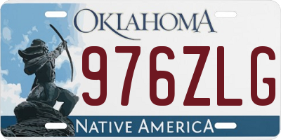 OK license plate 976ZLG