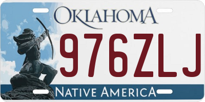 OK license plate 976ZLJ