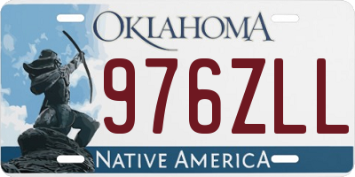 OK license plate 976ZLL