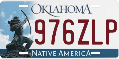OK license plate 976ZLP