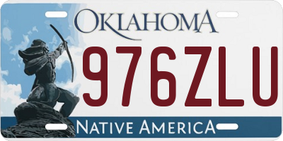 OK license plate 976ZLU