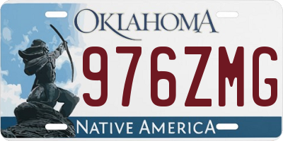 OK license plate 976ZMG