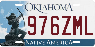 OK license plate 976ZML