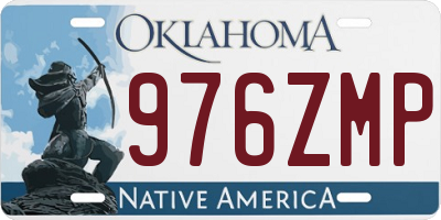 OK license plate 976ZMP
