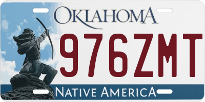 OK license plate 976ZMT