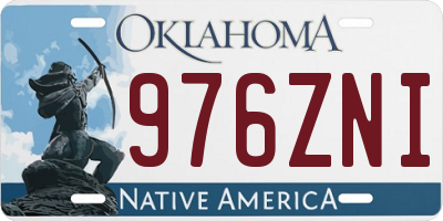 OK license plate 976ZNI