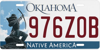 OK license plate 976ZOB