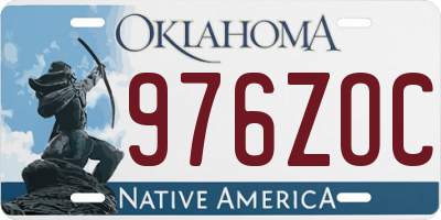 OK license plate 976ZOC