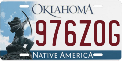 OK license plate 976ZOG