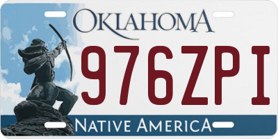 OK license plate 976ZPI