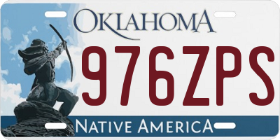 OK license plate 976ZPS