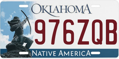 OK license plate 976ZQB