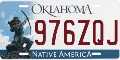 OK license plate 976ZQJ