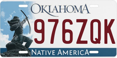 OK license plate 976ZQK