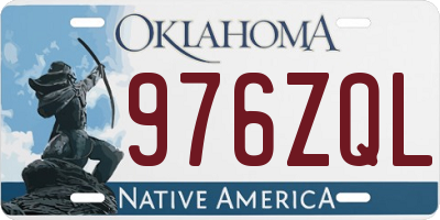 OK license plate 976ZQL