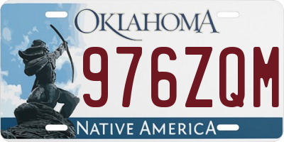 OK license plate 976ZQM