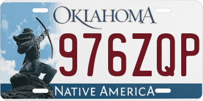 OK license plate 976ZQP