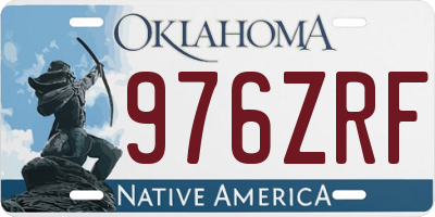 OK license plate 976ZRF