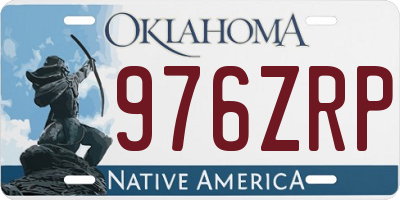 OK license plate 976ZRP