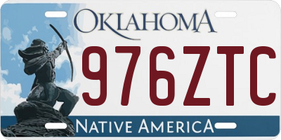 OK license plate 976ZTC