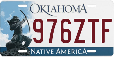 OK license plate 976ZTF