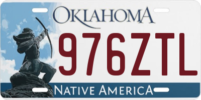 OK license plate 976ZTL