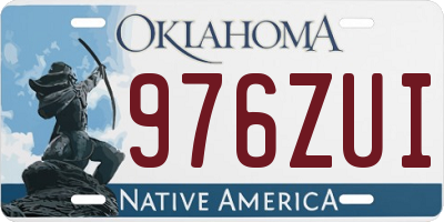 OK license plate 976ZUI