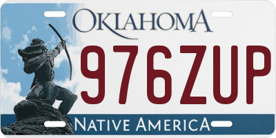 OK license plate 976ZUP