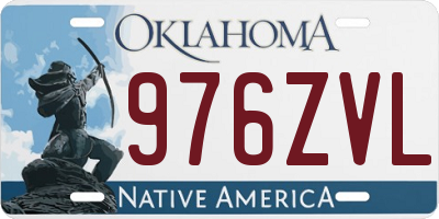 OK license plate 976ZVL