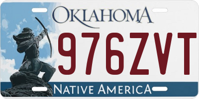 OK license plate 976ZVT